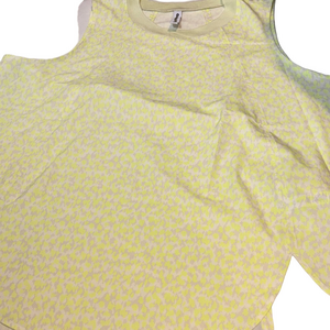 Athleta Yellow Patterned Tunic Tank Top 3X
